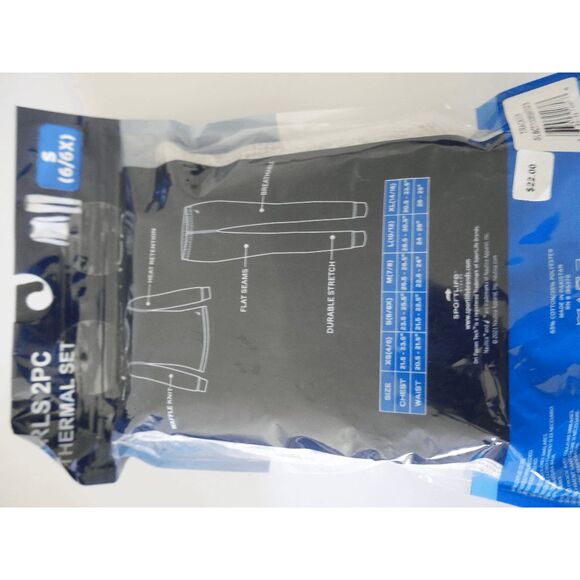 Nautica Girls Thermal Base Layer Set Gray S 6/6X - Picture 4 of 5